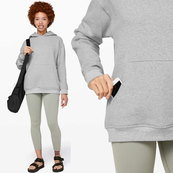 Lululemon All Yours Long Sleeve Sweatshirt Hoodie Gray - Picture 7 of 7